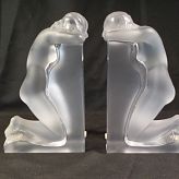 Lalique Reverie Clear Frosted Bookends